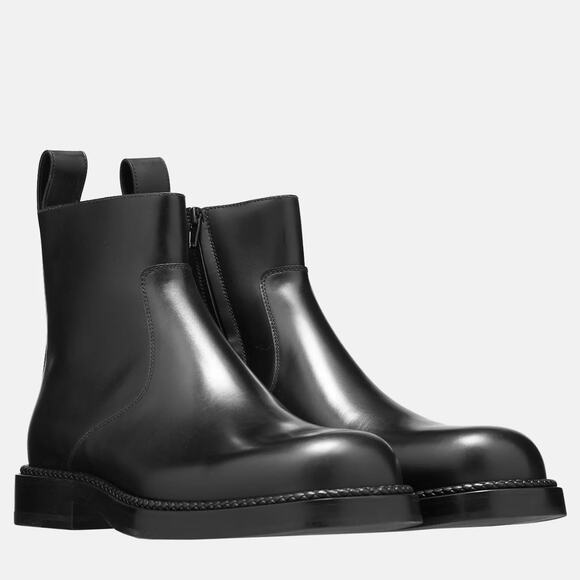 Bottega Veneta Strut Leather Ankle Boots Classic Italy Luxury Elegant Sz 12 - Picture 1 of 14